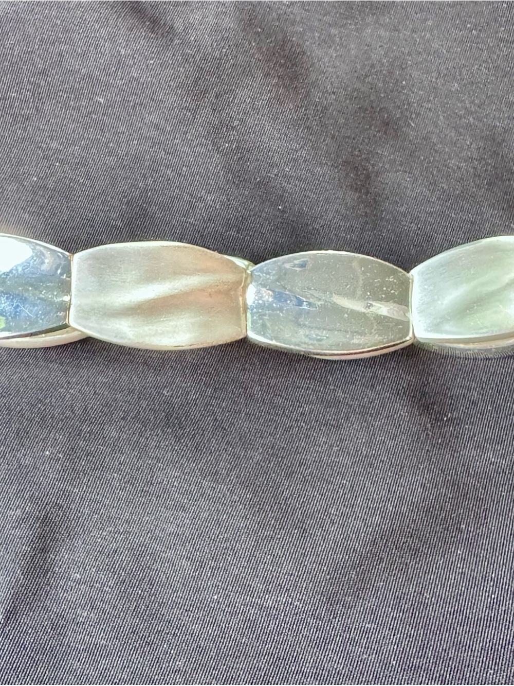 2 tone silver stretch bracelet- Women's Costume Jewelry